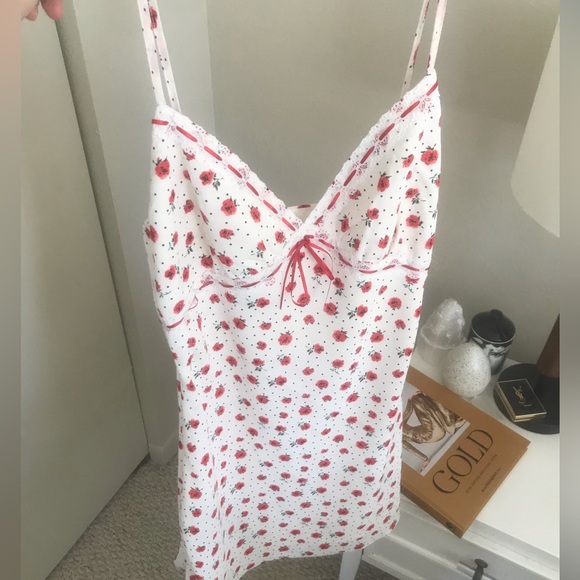 NWOT MORE TO COME Clemence Mini Dress in Red/White From Revolve Size small - Picture 8 of 12